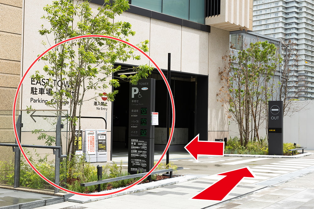 横浜シンフォステージ駐車場の3番目の入口